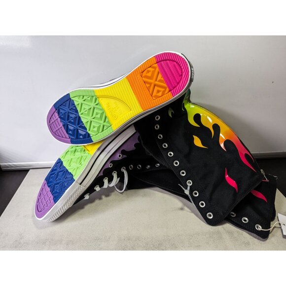 NEW Chuck Taylor All Star XXHi Pride Unisex High Top Sneaker Rainbow Flame M12 - Picture 3 of 10